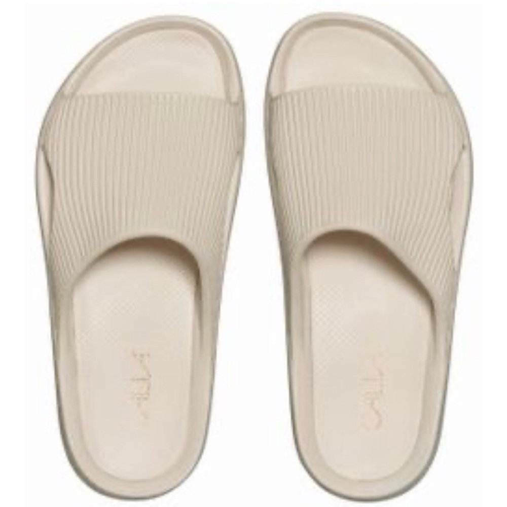 CALIA Women's Cream Slide Sandals